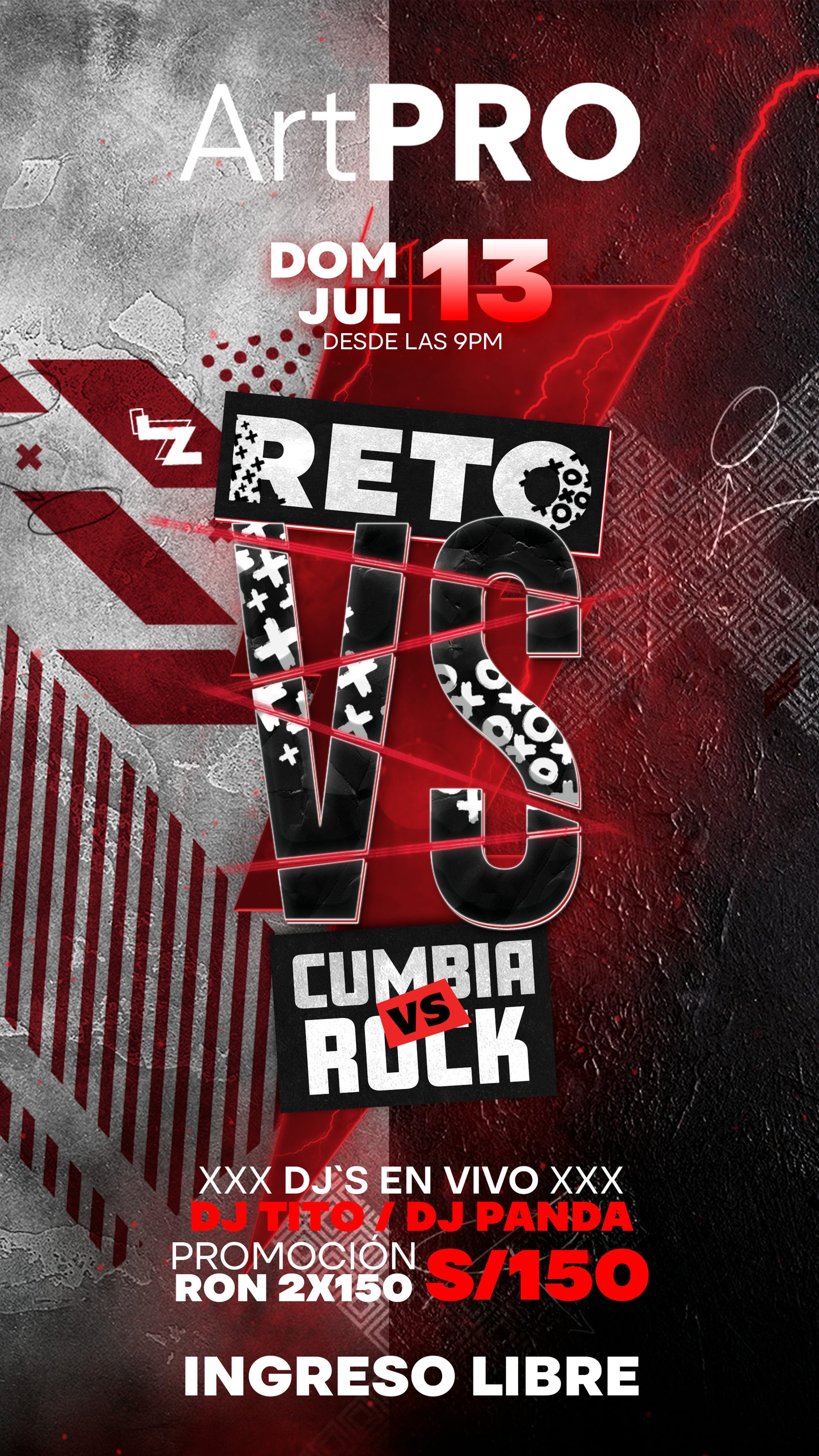 FLYER - CUMBIA VS ROCK